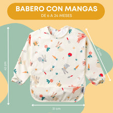 Cargar imagen en el visor de la galería, Babero con mangas pack 2 - Huerto