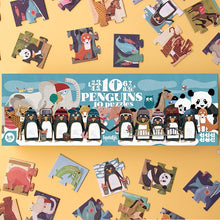 Kargatu irudia galeria-bistaragailuan, Puzzle - 10 Penguins