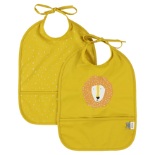 Cargar imagen en el visor de la galería, Babero impermeable 2-pack - Mr. Lion