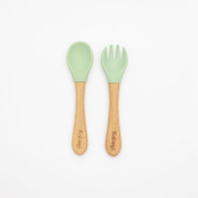Cargar imagen en el visor de la galería, Alimentación - Cubiertos Silicona y Bambú