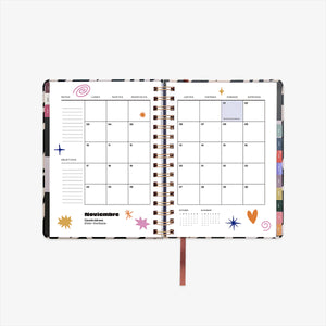Agenda escolar 25/26 - Día página - Noir