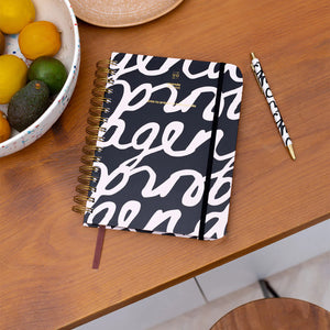 Agenda Escolar 25-26 - Semana vista - Black white