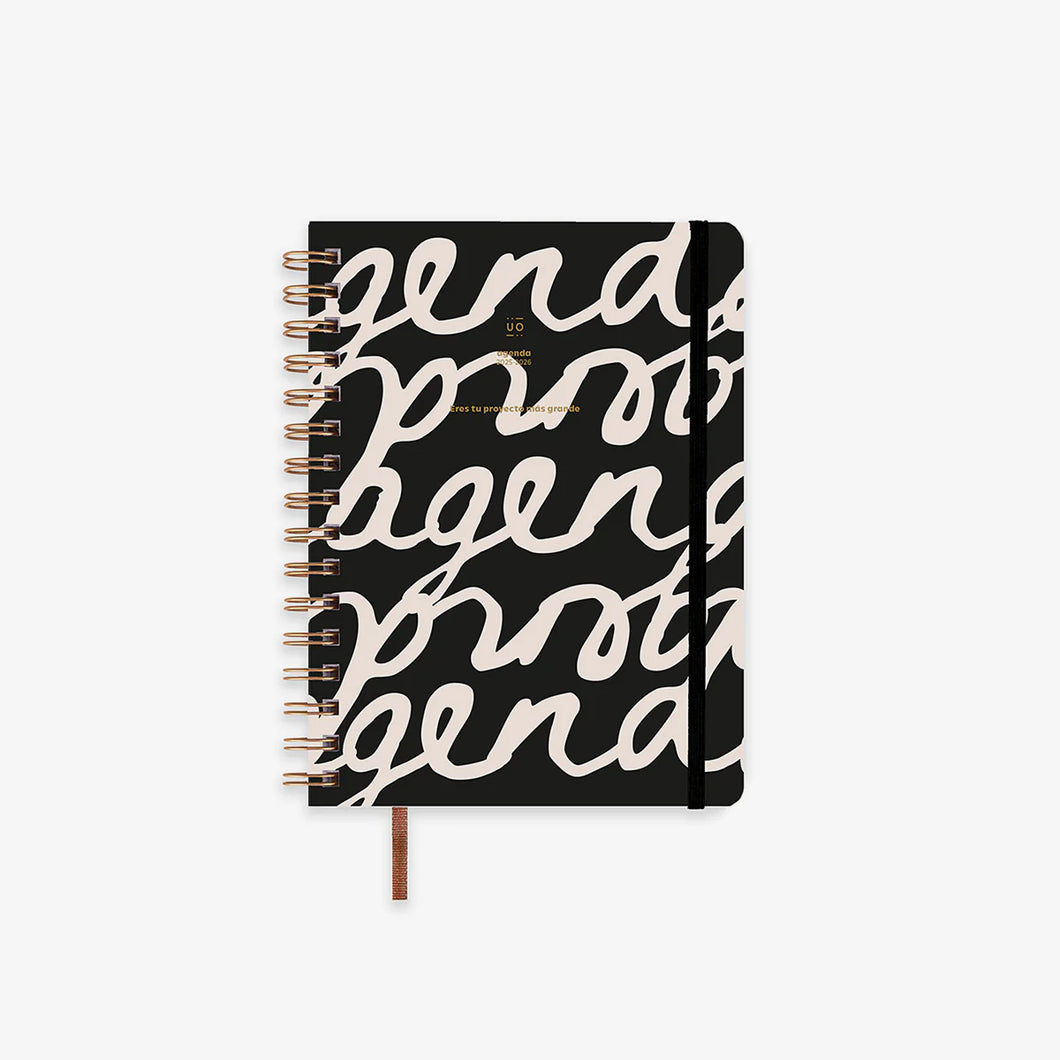Agenda Escolar 25-26 - Semana vista - Black white