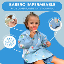 Cargar imagen en el visor de la galería, Babero con mangas - Mediterraneo
