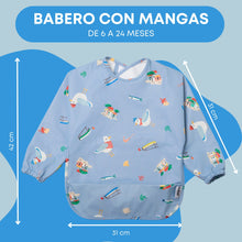Cargar imagen en el visor de la galería, Babero con mangas - Mediterraneo
