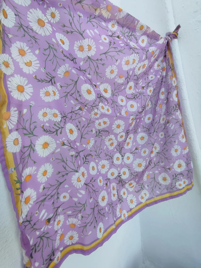 Pañuelo - Margaritas lila
