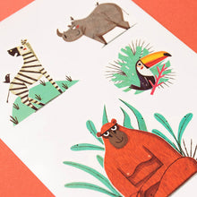 Cargar imagen en el visor de la galería, Tattoo - Jungle animals
