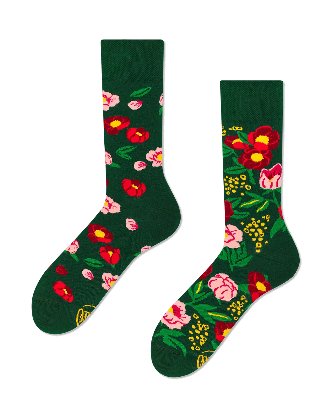 Calcetines - Flores verde