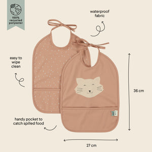 Alimentacion - Babero impermeable pack 2 - Cat