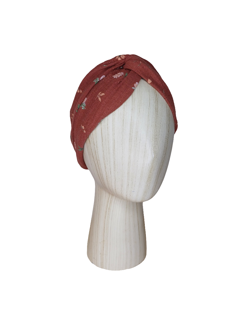 Turbante - Granate flores