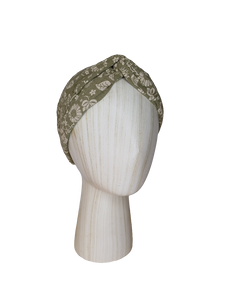 Turbante - Kaki flores