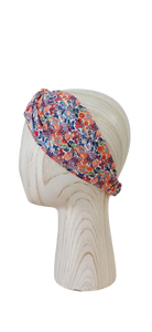 Turbante - Flower azul rojo
