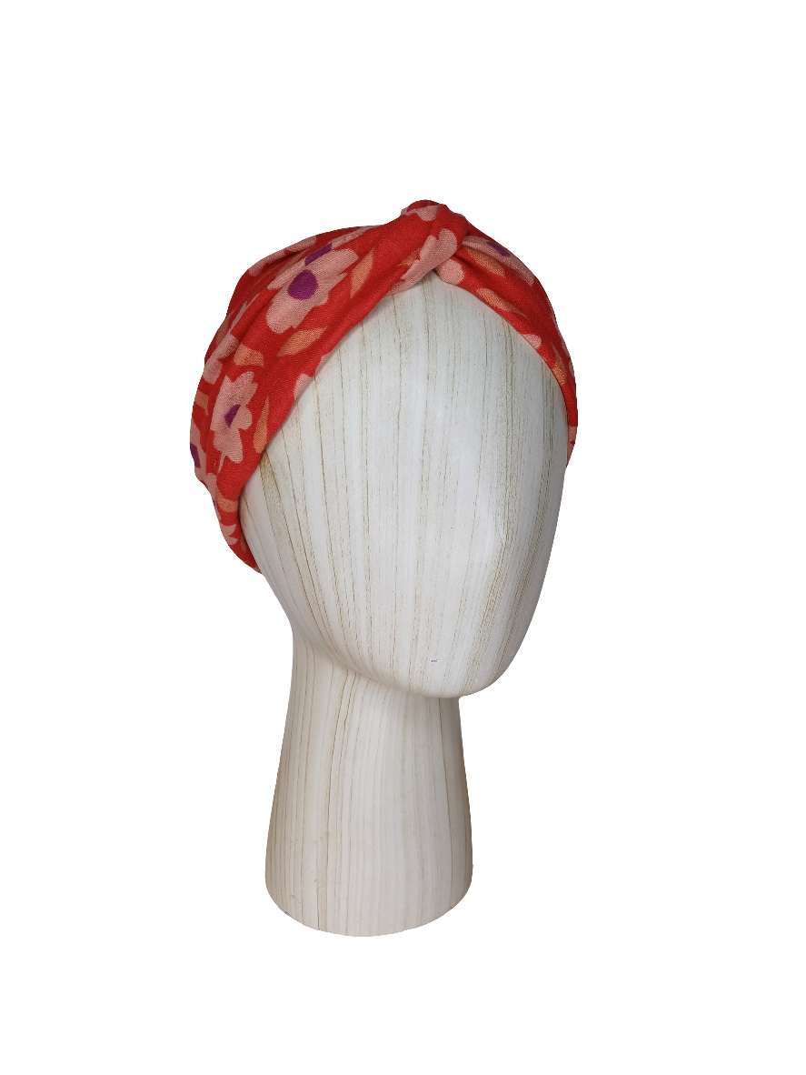Turbante - Rojo flores