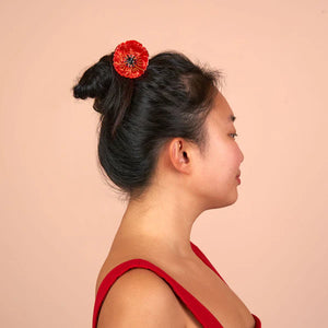 Pinza de pelo - Amapola roja
