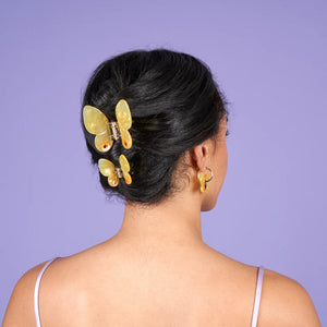 Pinza de pelo - Mariposa amarilla